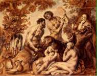 Jordaens Jacob Infant Jupiter Fed by the Goat Amalthea  - Hermitage